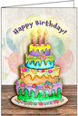 B129 -  Happy Birthday Celebrate with Cake