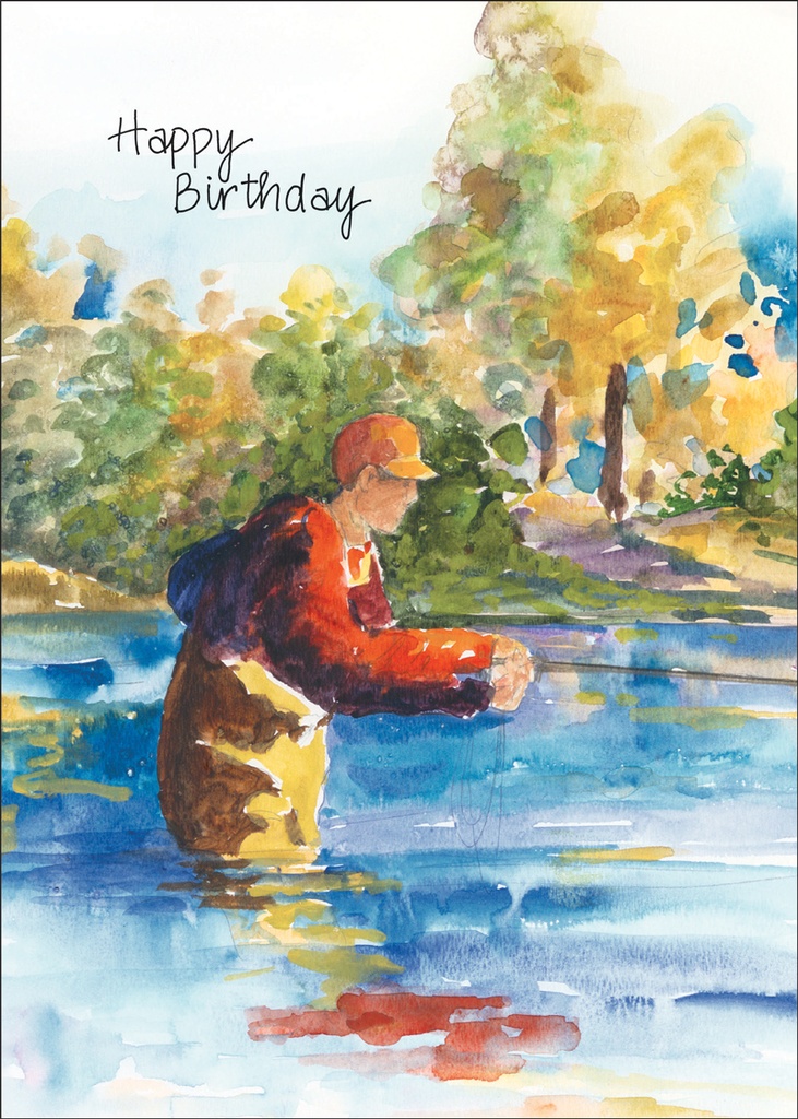 B4108 - Birthday - Fly Fisherman