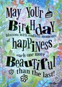 BA101 - Birthday Flowers and Cake Card
