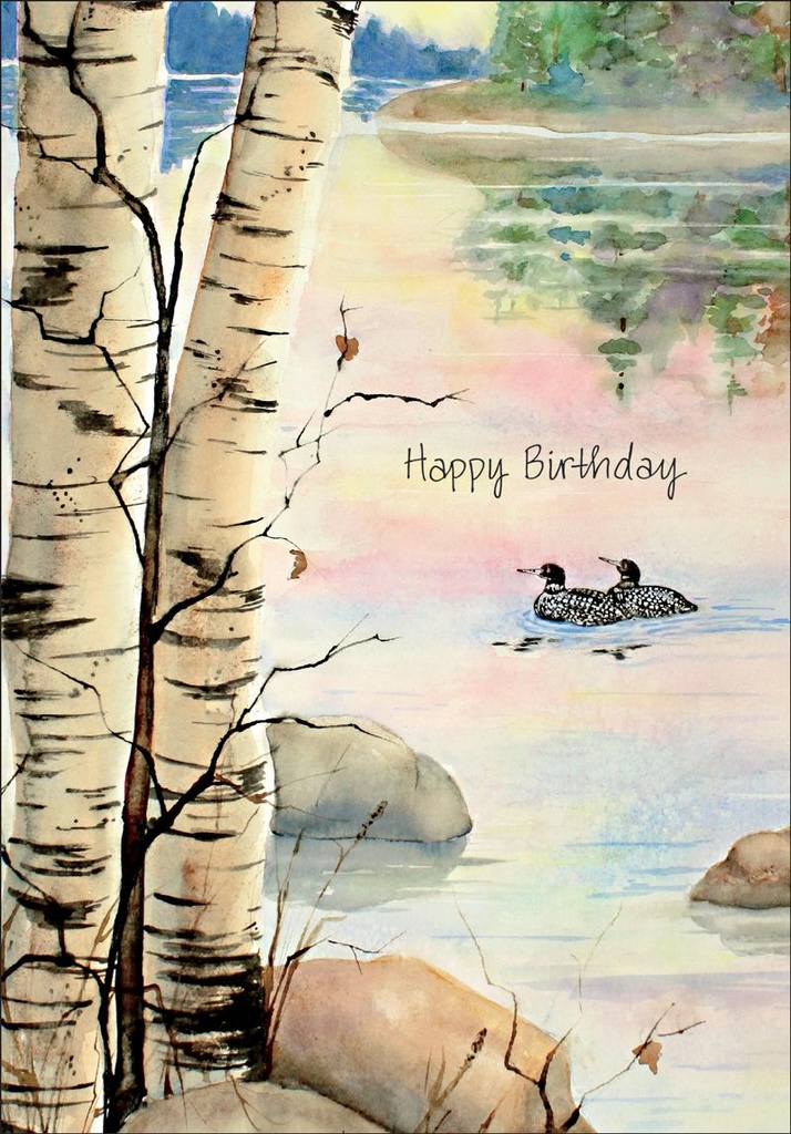 BG115C - Loons Birthday Greetings