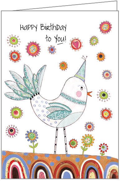 Bird Illustration Birthday Card