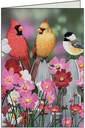 Birds and Flowers Blank Card