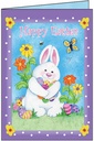 Bunny & Flowers Easter Card
