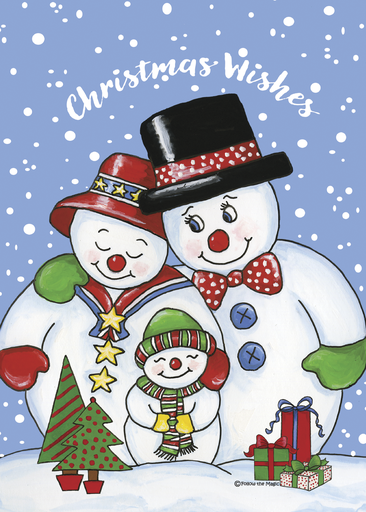 Merry Christmas - Snowman & Family