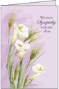 Calla Lily Sympathy Card