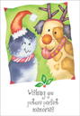 Cat and Dog Christmas Cards-C1706