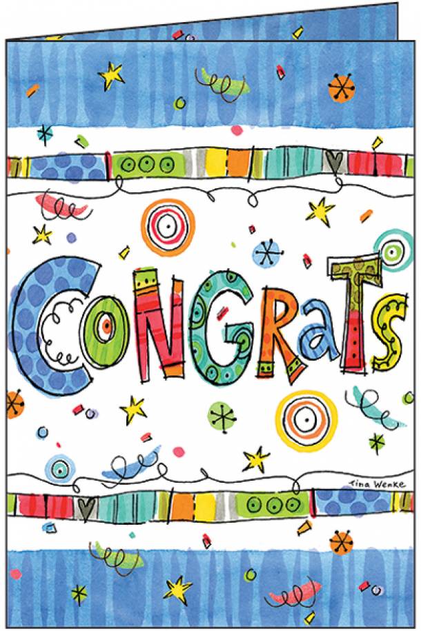 Colorful Congrats Card-CU429