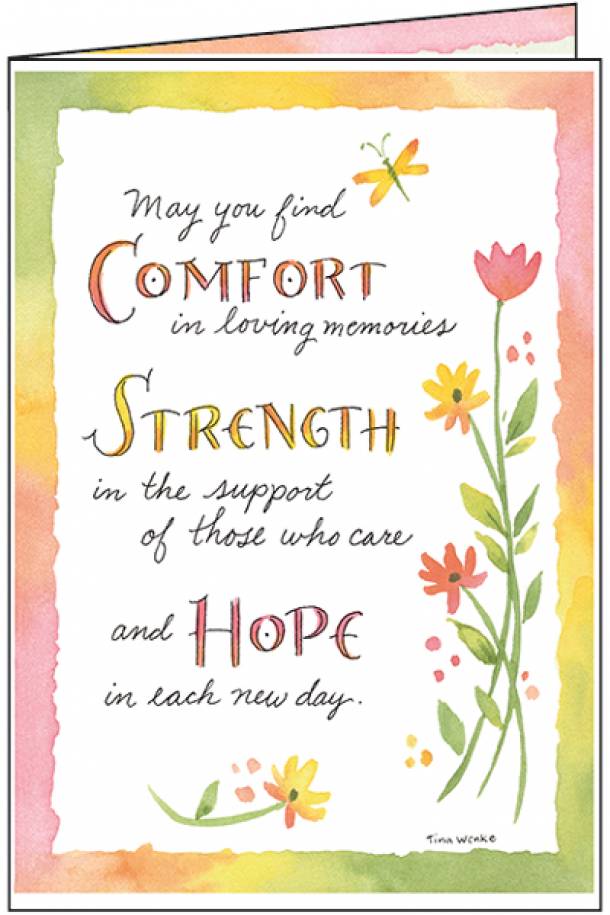Comfort, Strength, Hope, Sympathy Card-SU215