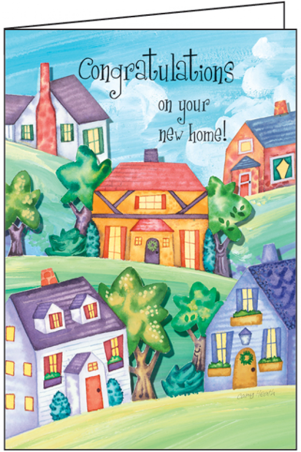 Congratulations Real Estate Home Card H1406