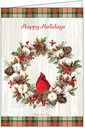 Cotton Wreath with Cardinal Christmas