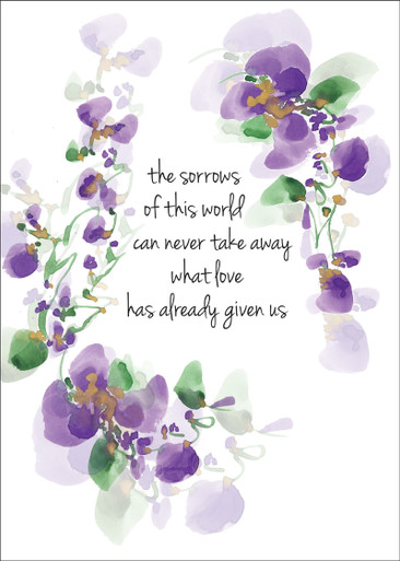 Delicate floral Sympathy Card-SF205