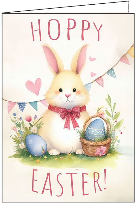 E44654 - Hoppy Easter Bunny Card