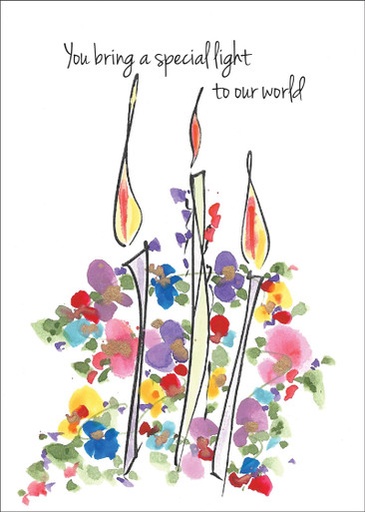 Elegant Candles Birthday Card