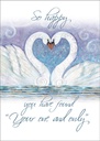 Elegant Swans Wedding Card