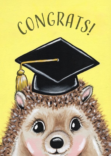 Graduation Hedgehog Card