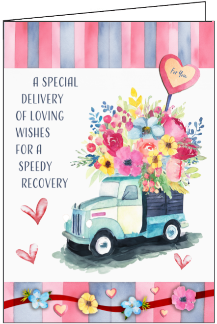 GW520 Get Well Truck full of Flowers