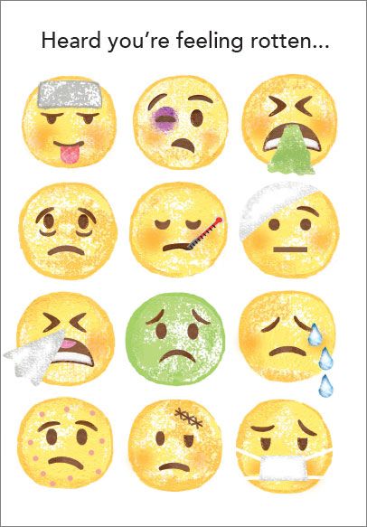 GW9508 - Get Well Card - Heard you're feeling rotten