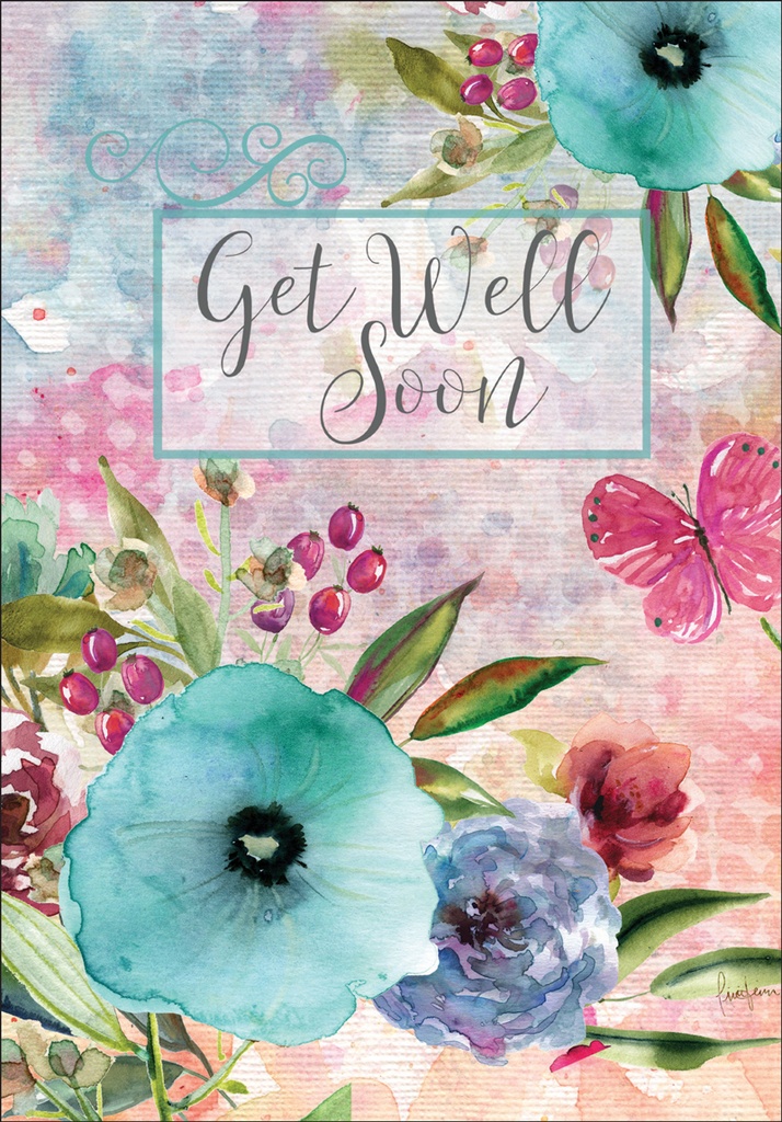 GWU510 - Garden Flowers Get Well Card