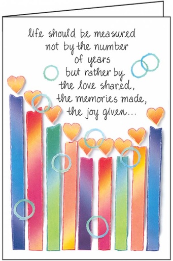 Heart Candles Birthday Card