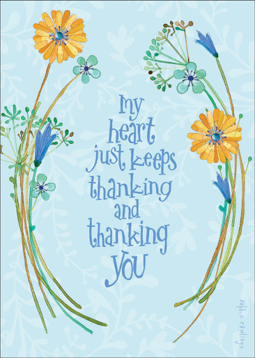 Heart Keeps Thanking You Card