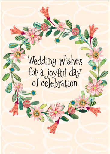 Joyful Wedding Wishes Card
