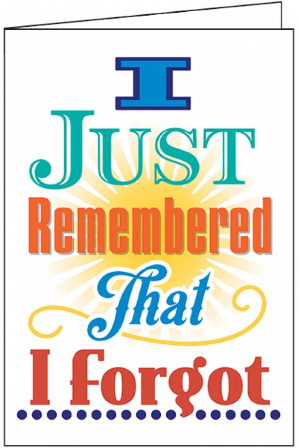 Just Remembered Birthday Card