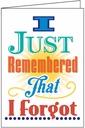 Just Remembered Birthday Card