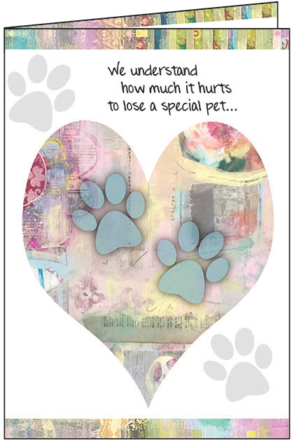 Loving Paws Pet Sympathy Card