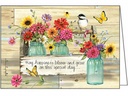 Mason Jar Floral Birthday Card