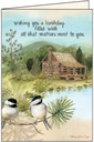 Mountain Cabin Birthday Card