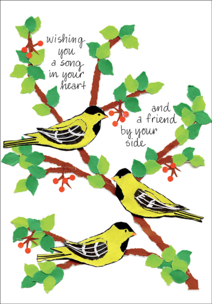 Nature and Birds Birthday Card-B117