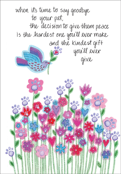 P5407 - Goodbye Loss of Pet Cards