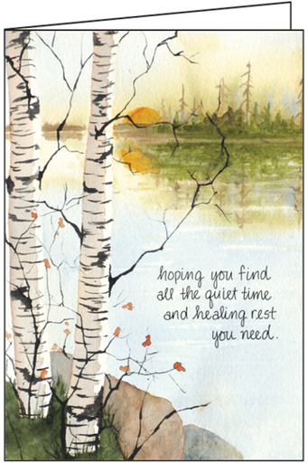 Peaceful Lake Get Well Card