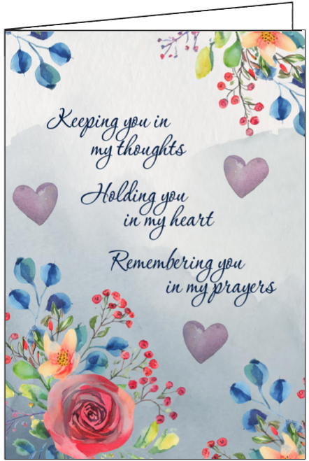 S238 Holding you in my heart Sympathy Card