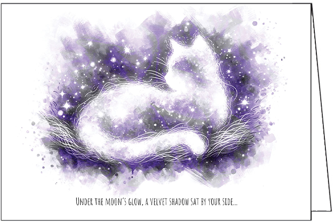 S244678 - Cat Sympathy Card - Moonlit Remembrance