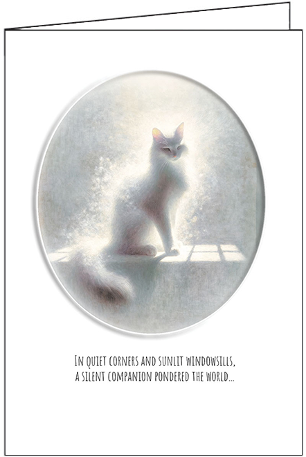 S244679 - Silent Companion Cat Sympathy Card - In Quiet Corners