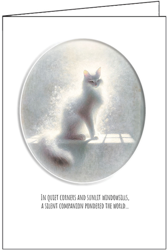 Silent Companion Cat Sympathy Card - In Quiet Corners
