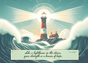 S44655 - Beacon of Hope Lighthouse Encouragement Card
