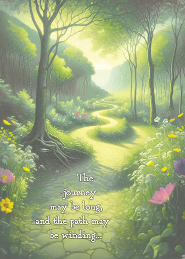 S44657 - Winding Path Encouragement Card - Supportive Steps