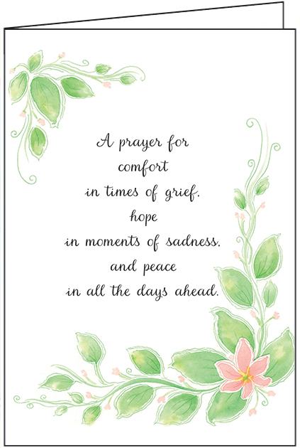 SH255C - A Prayer for Comfort sympathy card
