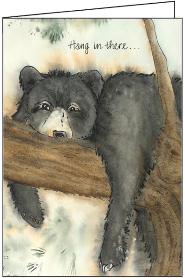 Support Card Bear Illustration