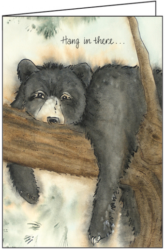 Support Card Bear Illustration