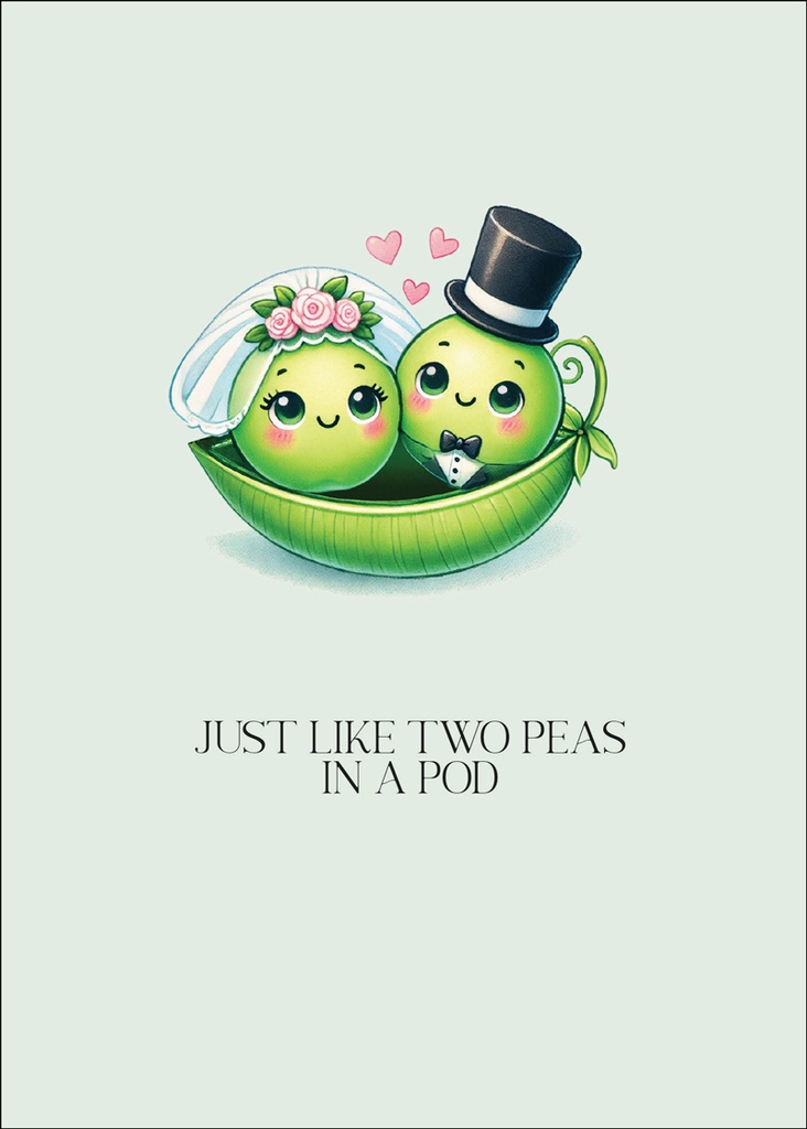 W407 - Two Peas Wedding Card