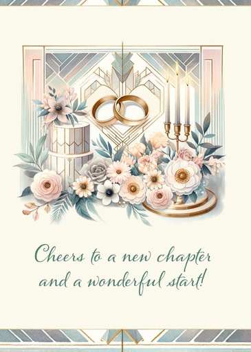 Cheers to a New Chapter Wedding Card