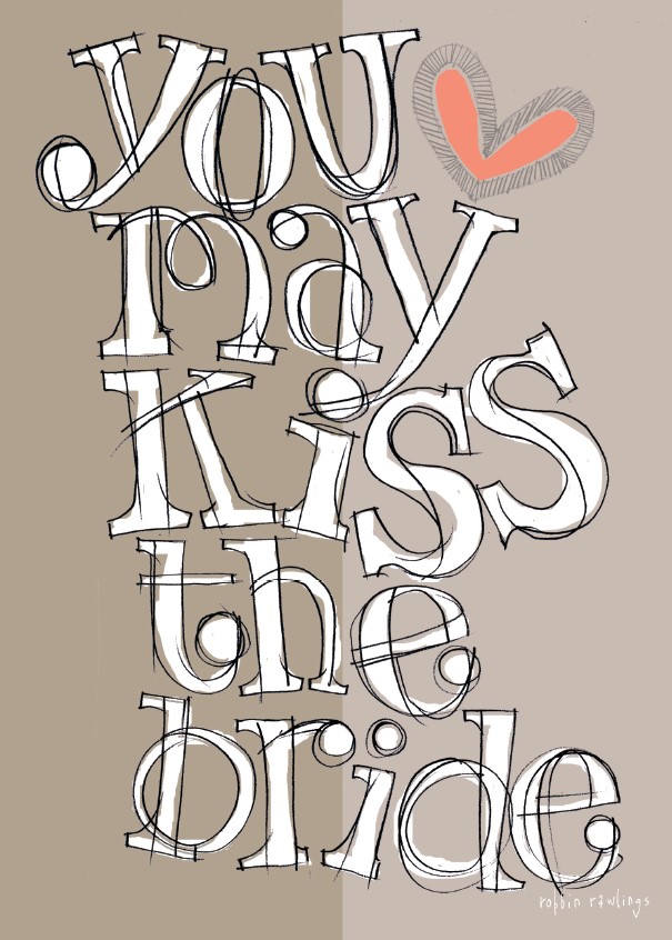 WR428 - Kiss the Bride Wedding Card
