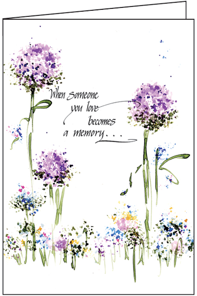 Watercolor Flower Sympathy Card-SF202