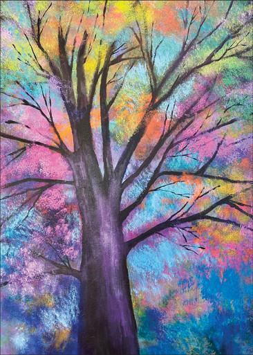 Blank Inside Colorful Tree