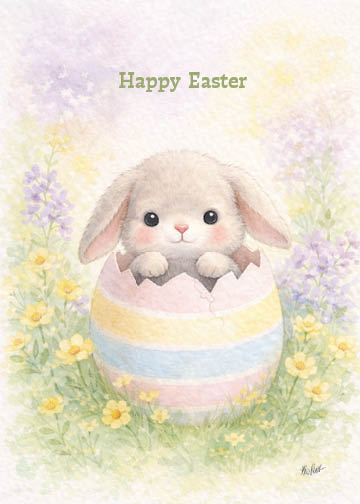 Bunny Hatch Easter Card