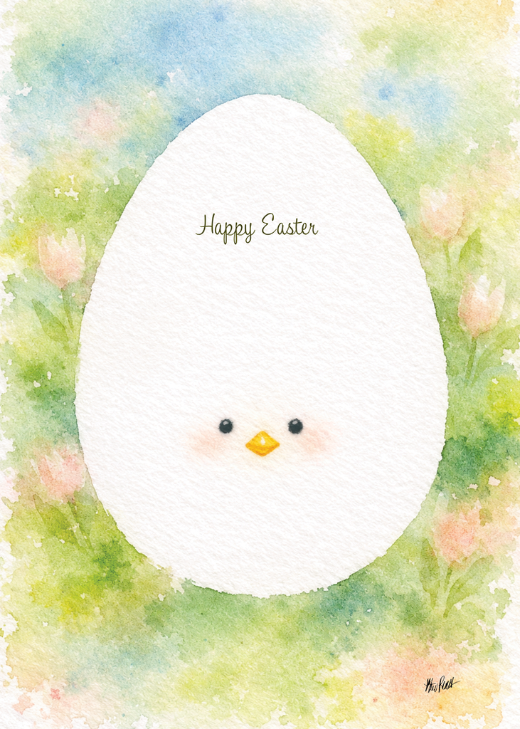 Delicate Watercolor Pastel Egg