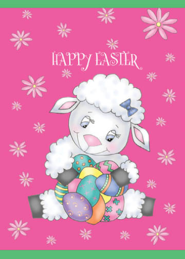 Eggs and Sheep-Easter Card